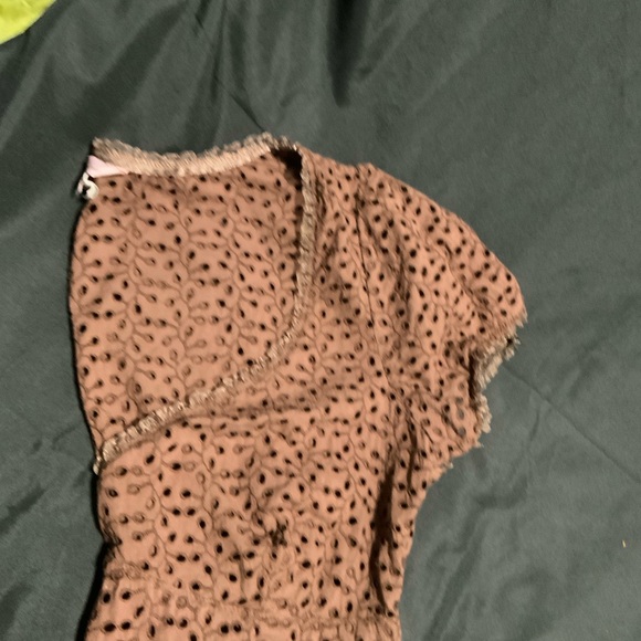 Vintage indie granola Eyelet Mini Dress - Picture 15 of 16